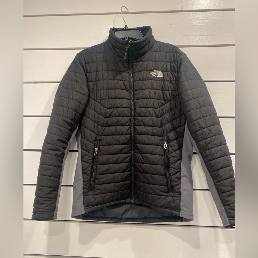 The North Face black and gray insulated jacket